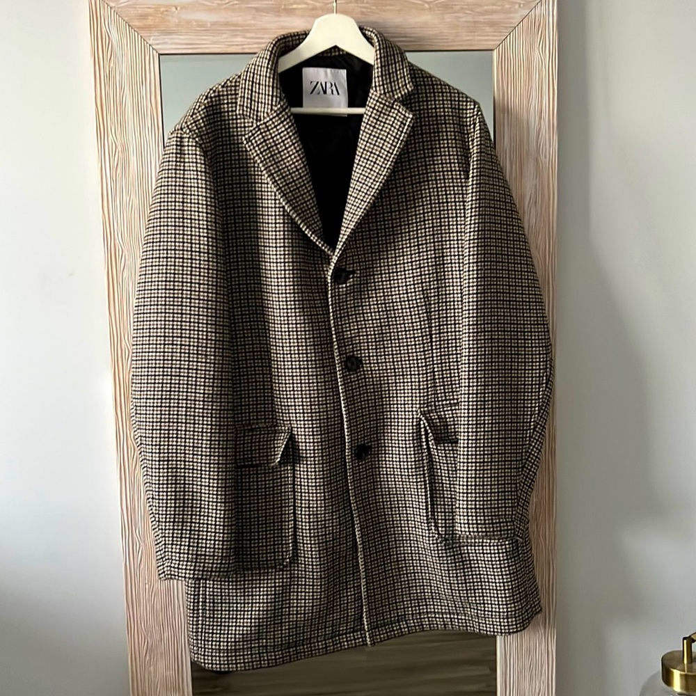 Zara plaid coat